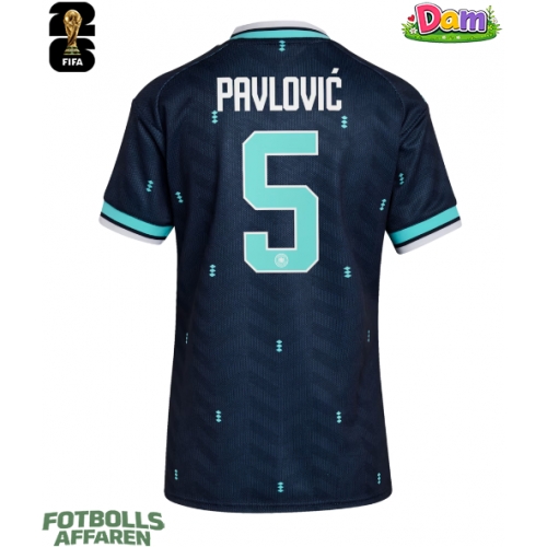 Tyskland Aleksandar Pavlovic #5 Bortatröja Kvinnor VM 2026 Kortärmad